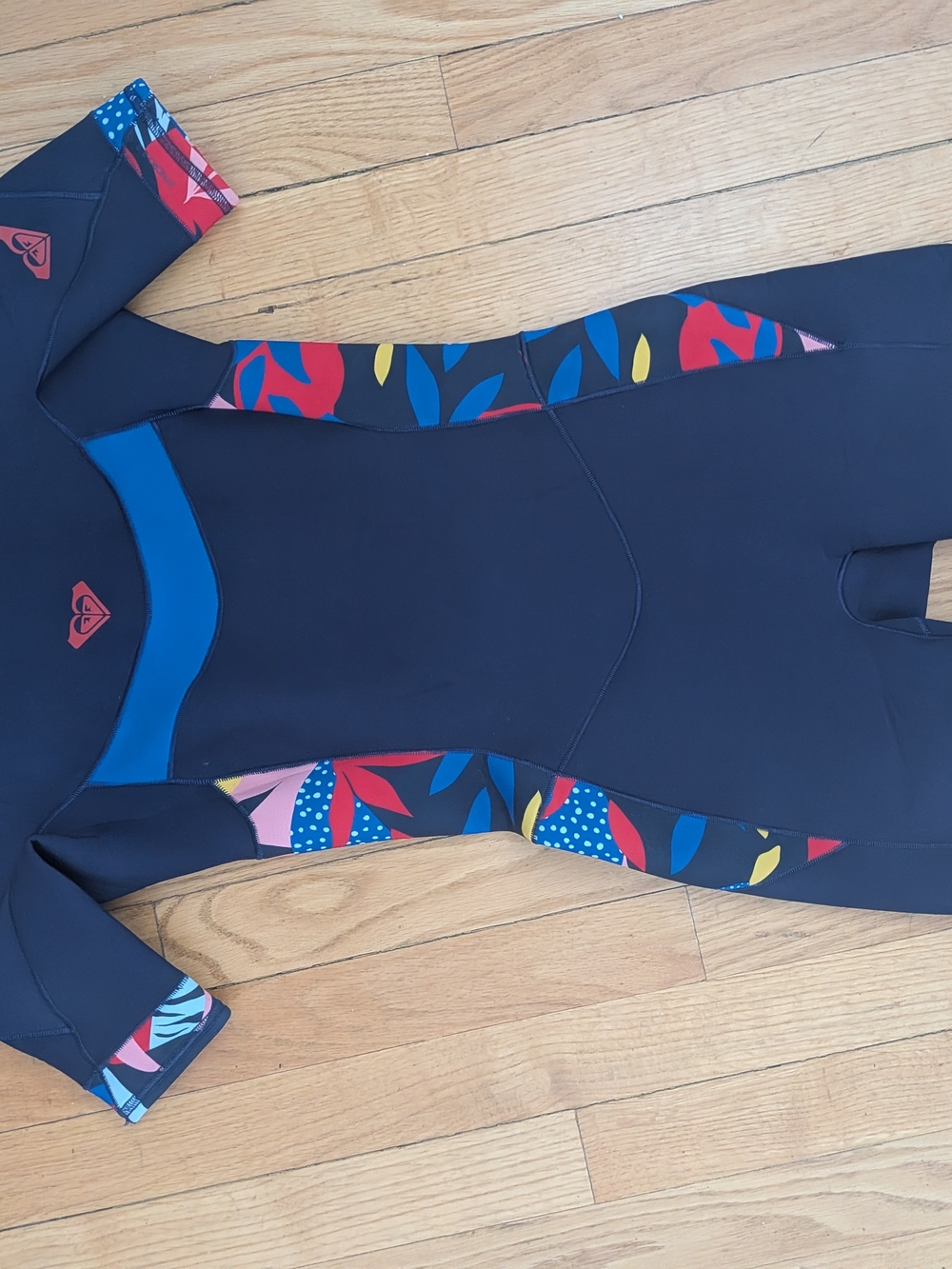 Roxy Kids Black Shorty Wetsuit with Colorful Trim